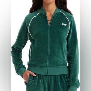 Levi’s Green Ivy League Zip Sweatshirt Size M